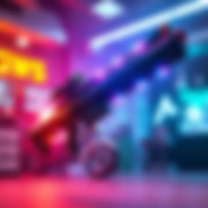 A powerful weapon displayed with glowing effects, showcasing its dominance in a game environment.