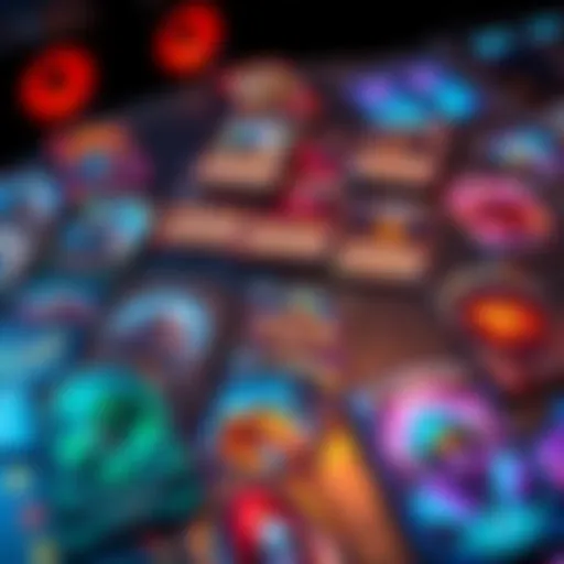 A collection of powerful gaming cards laid out on a table, showcasing their unique designs and impact on gameplay.