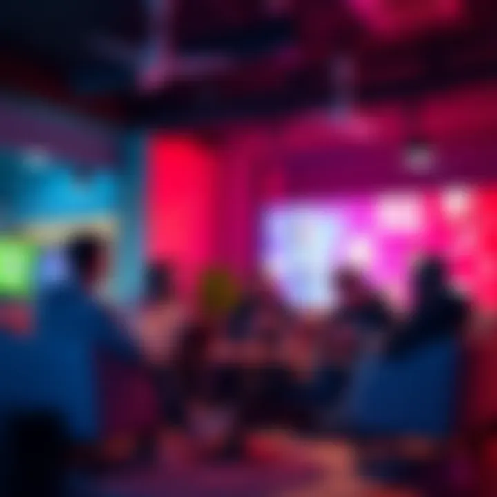 A group of gamers sharing opinions on overrated video games in a casual setting.