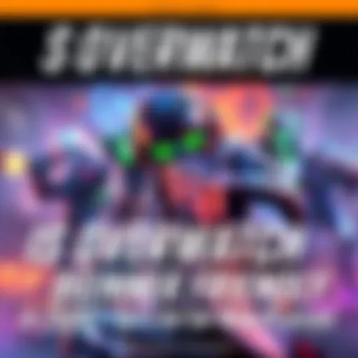 A player aiming in Overwatch with colorful characters in the background