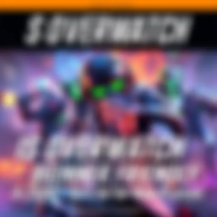 Overwatch gameplay scene A player aiming in Overwatch with colorful characters in the background