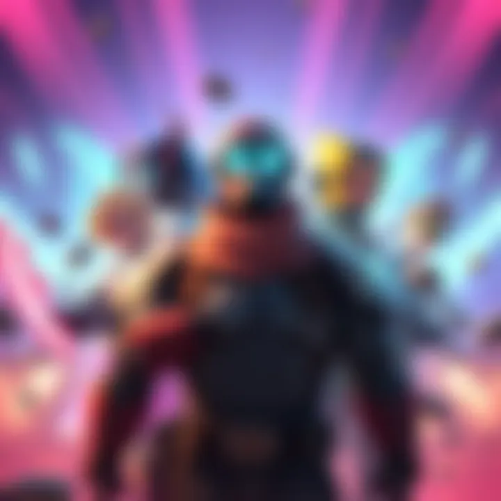 Overwatch 1 Character Select Animation A visual representation of classic Overwatch 1 character select animations in a vibrant design, showcasing various colorful heroes from the game, celebrating their 10th anniversary.