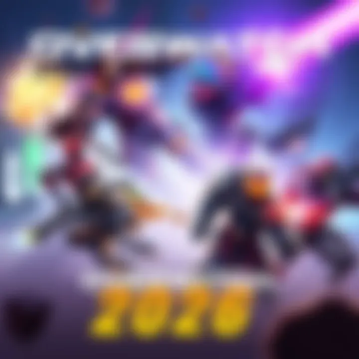 A visual representation of Overwatch's 2026 game changes, featuring various heroes in action with new gameplay elements.