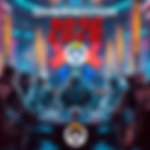 A group of Overwatch characters discussing future strategies and innovations for 2026 in a vibrant in-game setting