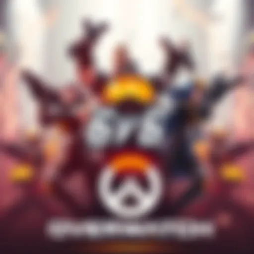 Overwatch logo with characters celebrating 6v6 gameplay support