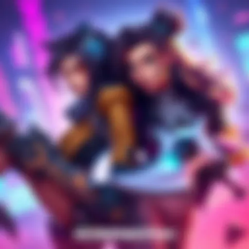 Artwork featuring Ana and Ramattra from Overwatch with a colorful background