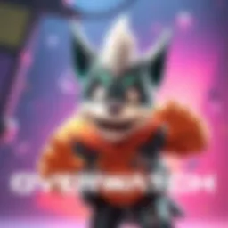 A playful Overwatch character, Scotty, is seen causing mischief in a colorful background, embodying fun and antics associated with the game.