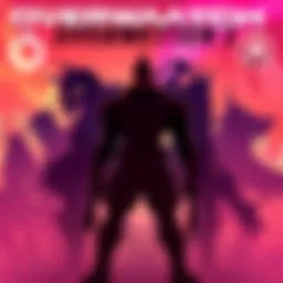 Overwatch 1 Character Silhouettes Silhouettes of various Overwatch 1 characters against a colorful background, showcasing their unique builds and designs.