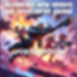 Dynamic scene featuring diverse Overwatch characters in a vibrant setting, showcasing new skins and team collaboration.