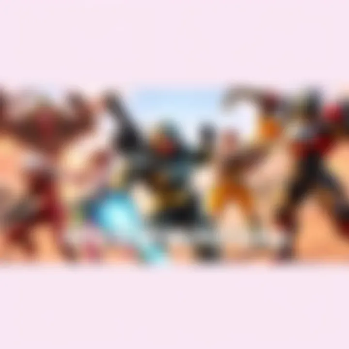 Characters from popular franchises like Chiikawa, Cyberpunk, and Demon Slayer alongside Overwatch heroes in an action-packed scene.