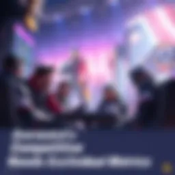 A scene showing Overwatch players discussing changes to the competitive ranking system, emphasizing individual contributions in a gaming environment