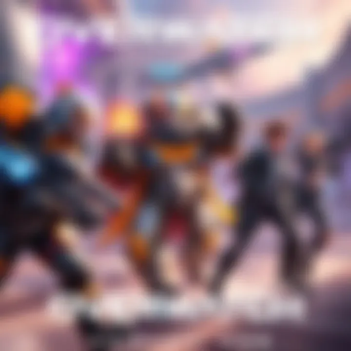 Concept art showcasing dynamic characters and futuristic setting of Overwatch, highlighting the game's vibrant style.