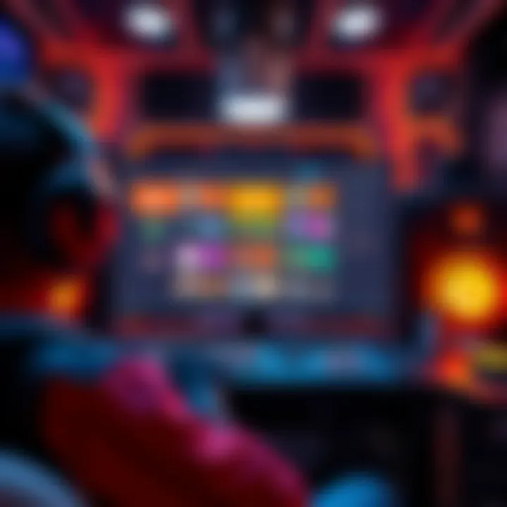 A player customizes settings in an Overwatch game, showcasing different game modes and options on the screen.