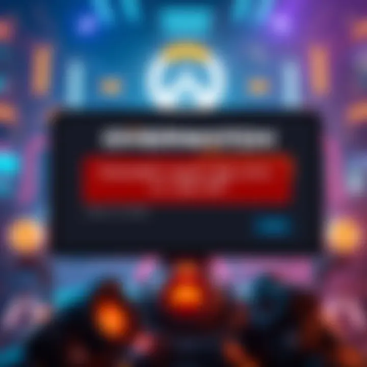 A screenshot showing an error message while trying to join Overwatch, indicating connection issues