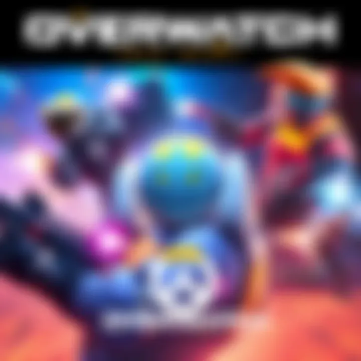 A collage of scenes from Overwatch Escort and Hybrid game modes, showcasing dynamic gameplay and character action