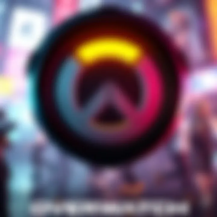 The Overwatch logo displayed with a vibrant background representing excitement in gaming