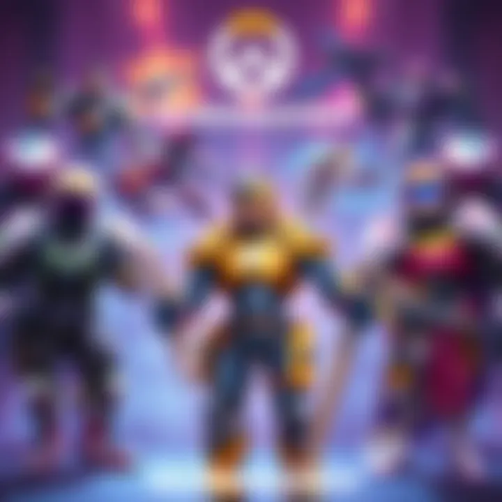 Various Overwatch heroes showcasing their unique designs and abilities in a vibrant gaming environment.