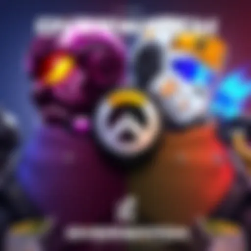 Side-by-side view of Overwatch 1 and Overwatch 2 heroes showcasing different color schemes and styles