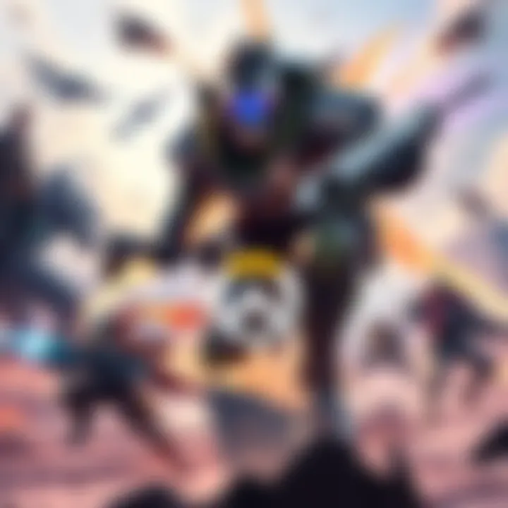 A dynamic scene showing various heroes from Overwatch engaged in battle, highlighting their unique abilities and teamwork.