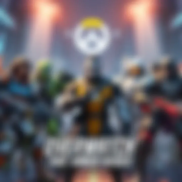 A group of various Overwatch heroes in a game setting, highlighting characters that may be complex for new players to learn.