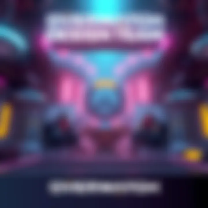 A graphic featuring the Overwatch level design team, inviting players to a live AMA about the Neon Junction map.