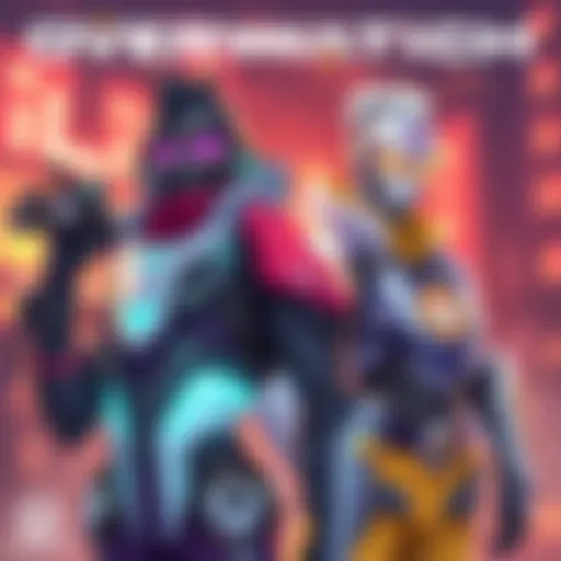 An illustration showing one hero with two unique mythic skins while another hero looks simple, highlighting the difference in customization options