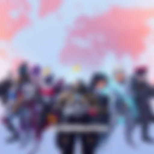 Illustration of diverse characters representing unrepresented countries in Overwatch, set against a vibrant backdrop of maps inspired by different cultures.