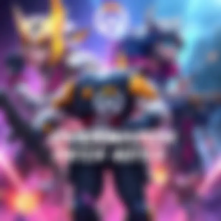 Illustration showing key characters and abilities in Overwatch with patch notes highlights