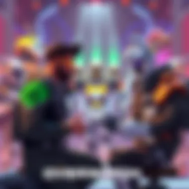 KarQ interviewing developers about new perks in Overwatch with game characters in the background