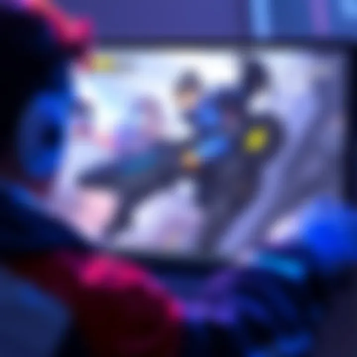 A determined Overwatch player focused on their screen, showcasing the character Juno in action during a ranked match, symbolizing their journey from Silver to Grandmaster rank.