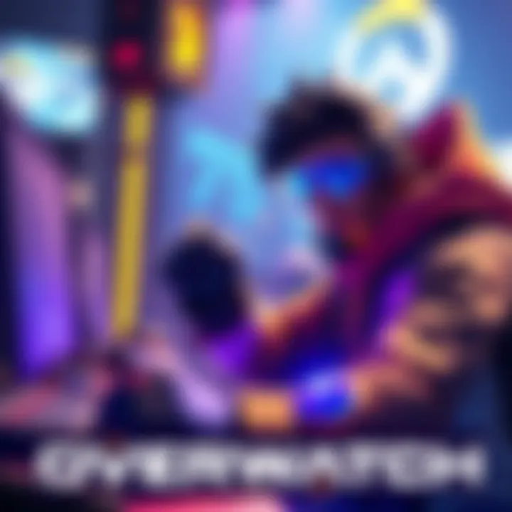 Overwatch Player Climbing the Ranks An Overwatch player focused on climbing from Gold rank, showing determination and strategy with a gaming setup.