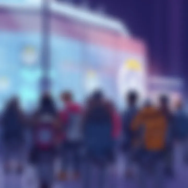 An illustration showing players waiting in different queues for Overwatch, expressing frustration with long wait times, gaming interface in the background.