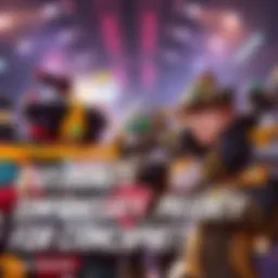 A group of Overwatch characters collaborating in a competitive gaming scene, showcasing teamwork and strategy.