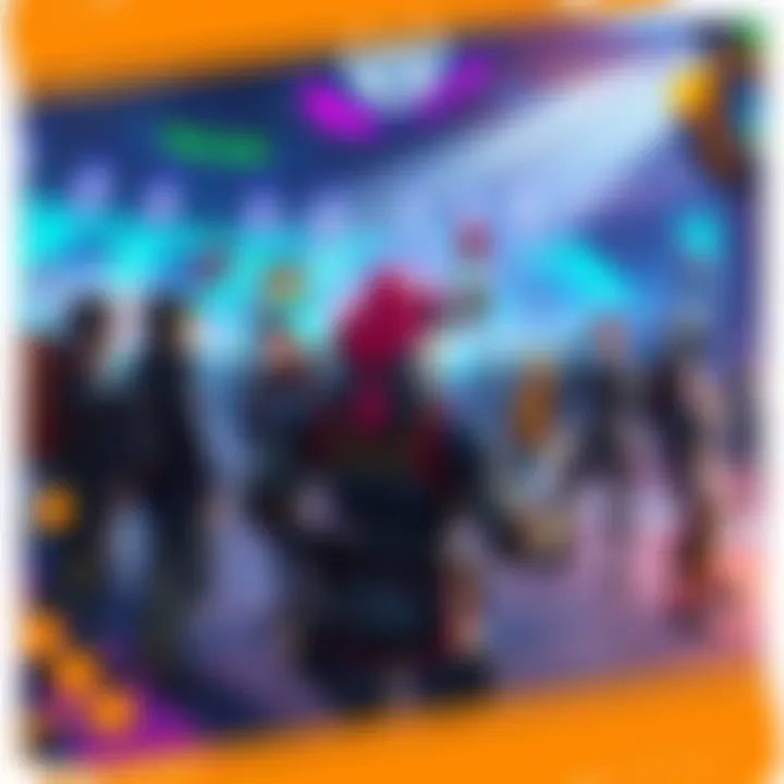 A group of Overwatch characters battling in a colorful arena with new players observing and feeling overwhelmed.