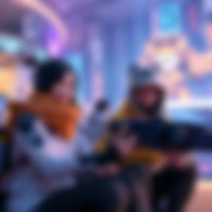 Two players teaming up in Overwatch, enjoying the game with characters Mei and Kiriko featured on the screen.