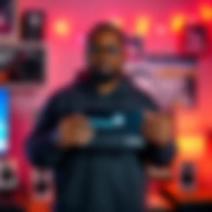 Owner with Rare Steam Beta Machine A person proudly displaying a limited edition Steam Beta Machine, showcasing its unique design and features in a home setup.