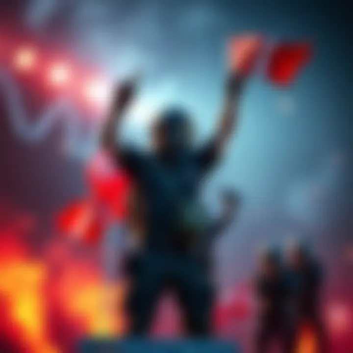 A player celebrating a victory in Tempest bp on the Dam Battlegrounds, showcasing a strong commitment to non-violence amidst the competition.