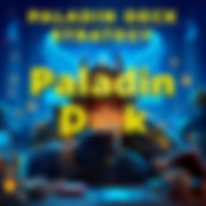 A gaming scene showing a player focused on Paladin cards, highlighting strategies and tactics for deck building.