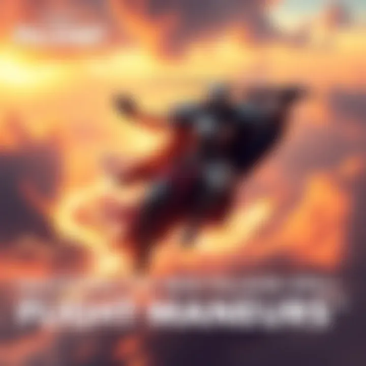 A Paladin in shining armor gracefully soaring through the sky, depicting the new Flight Maneuvers spell in action.