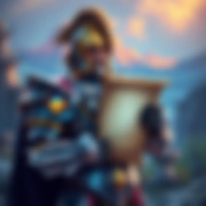 A Paladin character in shiny armor holds a quest scroll, looking determined. The background shows a mystical landscape, hinting at upcoming challenges. 