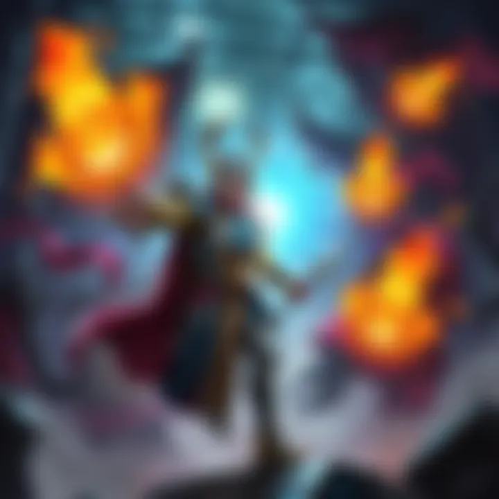 A Paladin character activates the Timey-Wimey Legendary, showing a sequence of replayed turns and target selections in a fantasy setting.