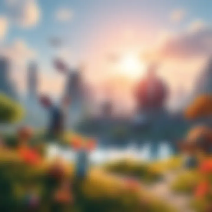 An artistic representation of Palworld 2.0 featuring colorful creatures and a vibrant landscape.