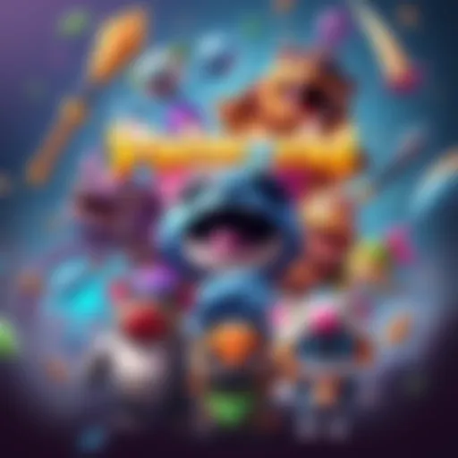A colorful graphic showing characters and creatures from Palworld with hints of new game features and content, highlighting the expansion theme.
