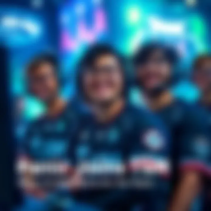 Panic in TSM jersey smiling with teammates at a gaming event