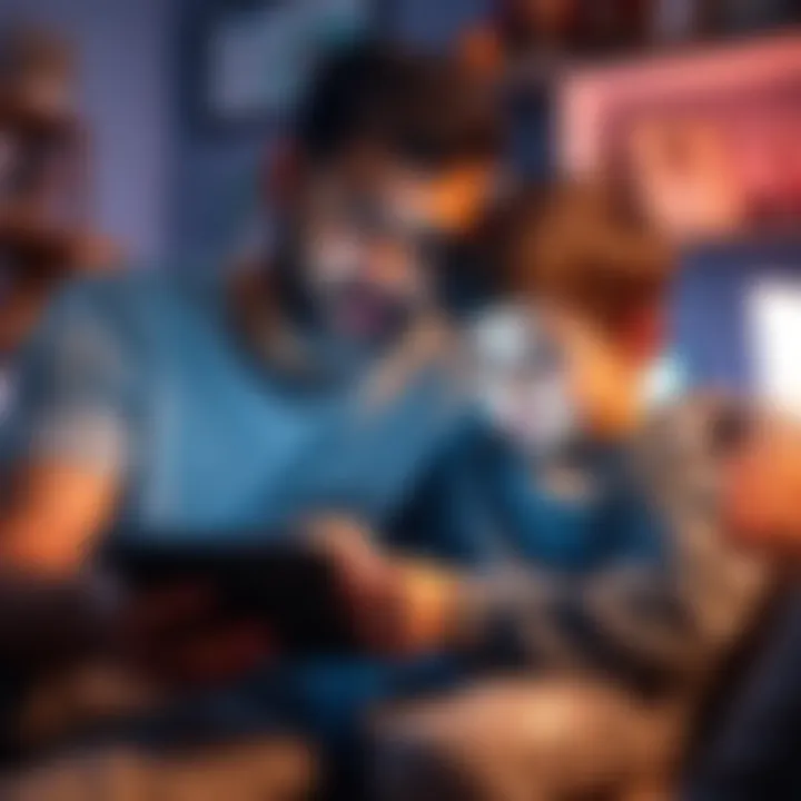 Parent monitoring child playing Roblox A parent watching their child play Roblox on a tablet, focusing on the screen while sitting close together