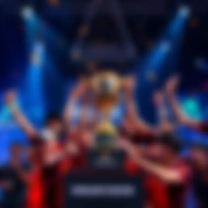 Parivision team celebrates after winning DreamLeague Season 29 Finals against Aurora Gaming, showcasing their trophy and team spirit.
