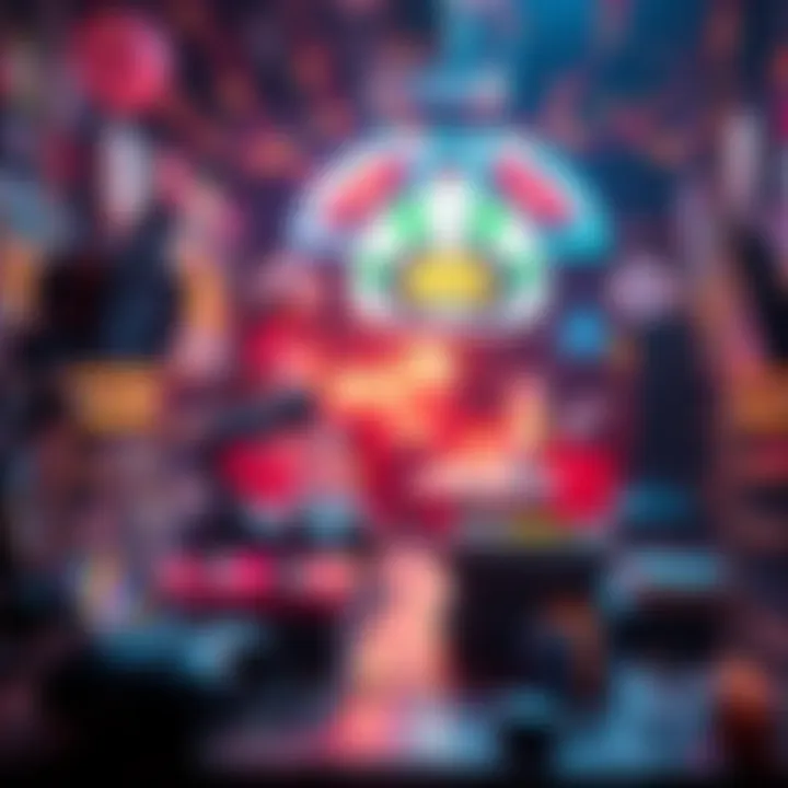 Party Streamers and Anniversary Offerings Party streamers and anniversary offerings displayed with gaming elements in the background