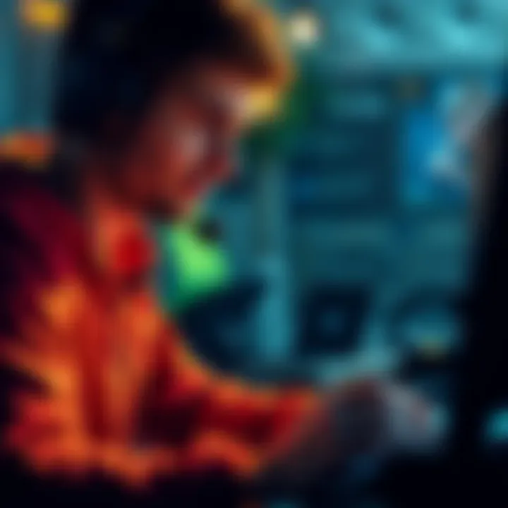 Passionate Player at Work A dedicated non-founder working passionately on a game project, showcasing determination and enthusiasm.