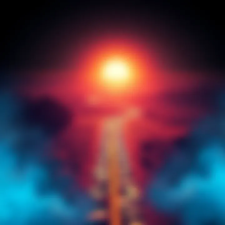 A symbolic representation of growth and milestones over nine years, featuring a winding road leading towards a bright horizon.