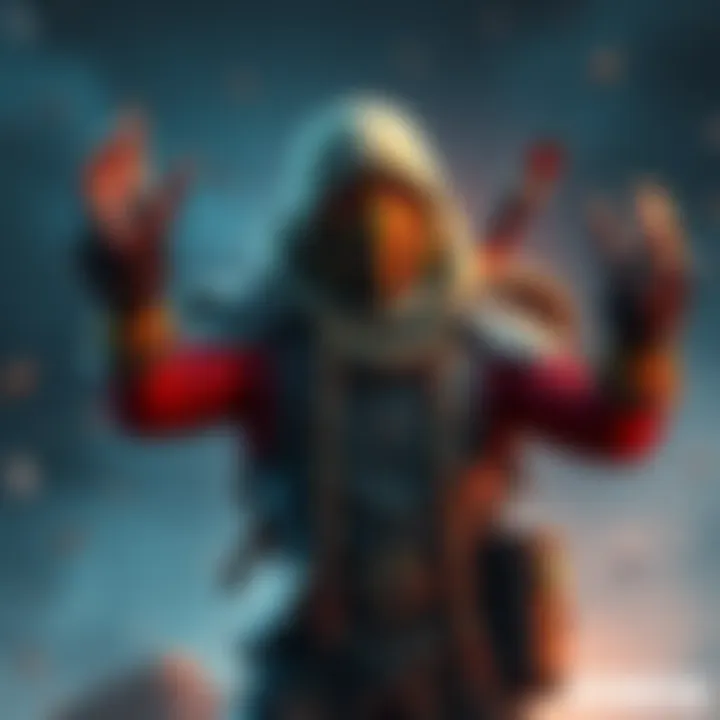 Pathfinder character showcasing a new emote, causing a visual break in the Omega Point skin